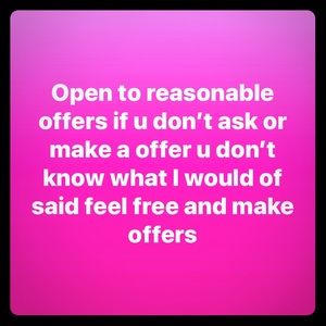 Feel free and make offers